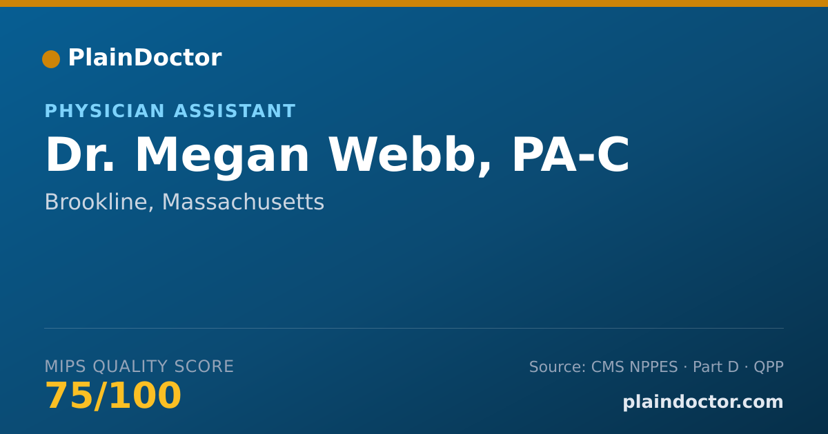 Shareable card for Megan Webb, PA-C - Physician Assistant, Brookline, MA