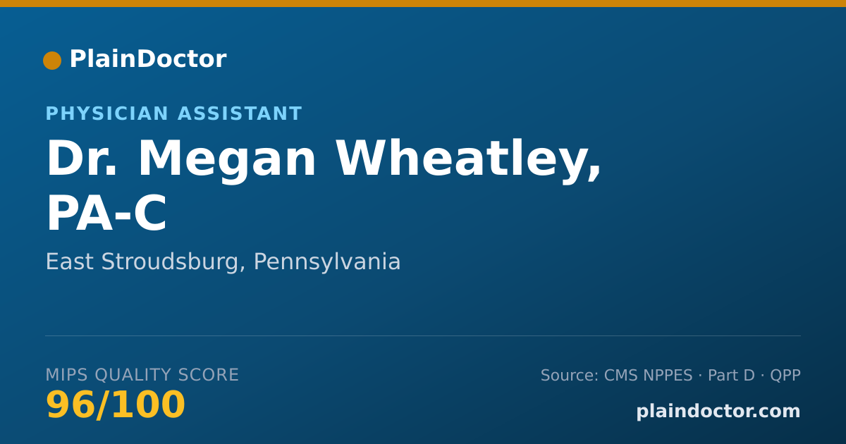 Shareable card for Megan Wheatley, PA-C - Physician Assistant, East Stroudsburg, PA