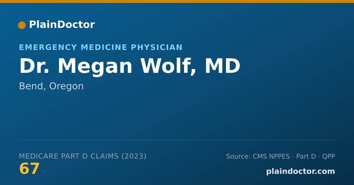 Shareable card for Megan Wolf, MD - Emergency Medicine Physician, Bend, OR