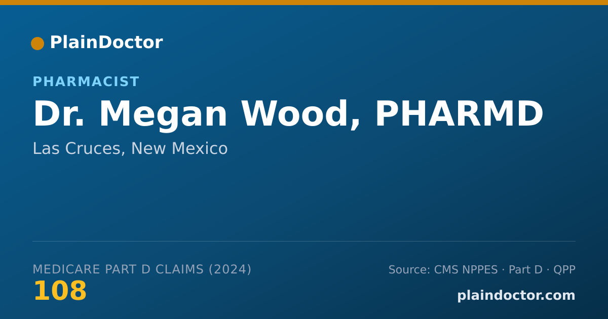 Shareable card for Megan Wood, PHARMD - Pharmacist, Las Cruces, NM
