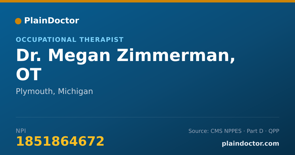 Shareable card for Megan Zimmerman, OT - Occupational Therapist, Plymouth, MI