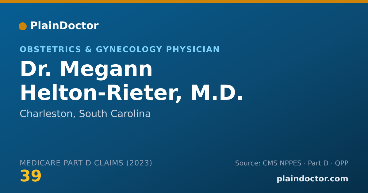 Shareable card for Megann Helton-Rieter, M.D. - Obstetrics & Gynecology Physician, Charleston, SC