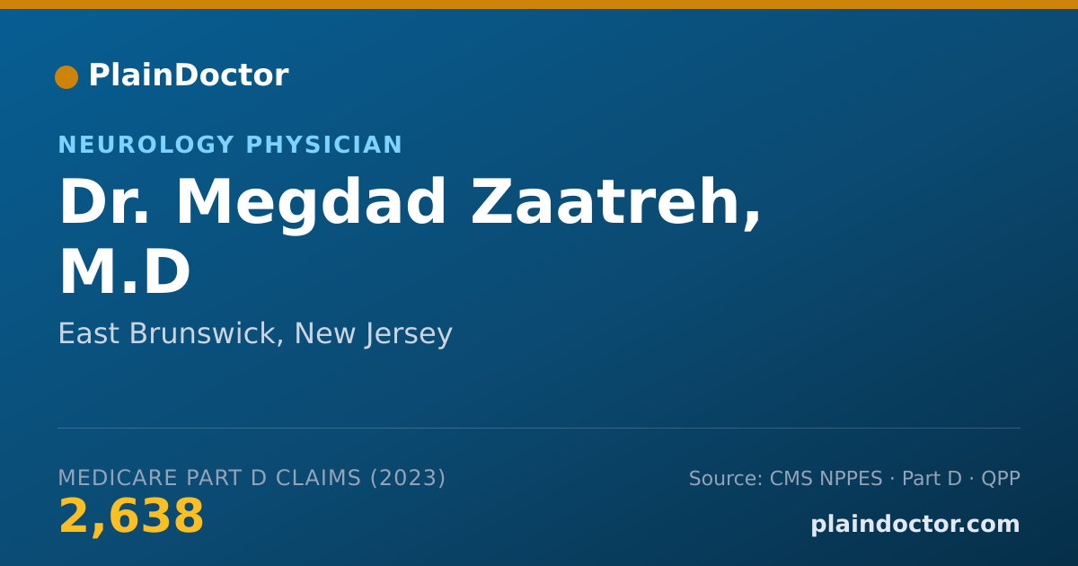 Shareable card for Megdad Zaatreh, M.D - Neurology Physician, East Brunswick, NJ