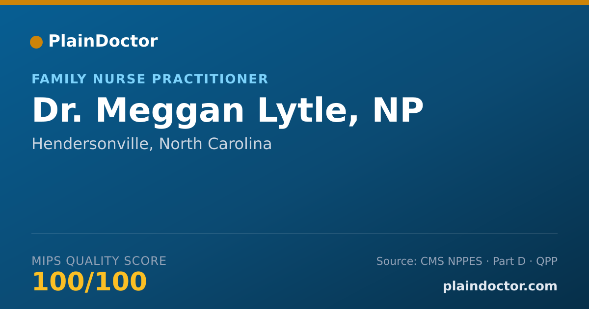 Shareable card for Meggan Lytle, NP - Family Nurse Practitioner, Hendersonville, NC