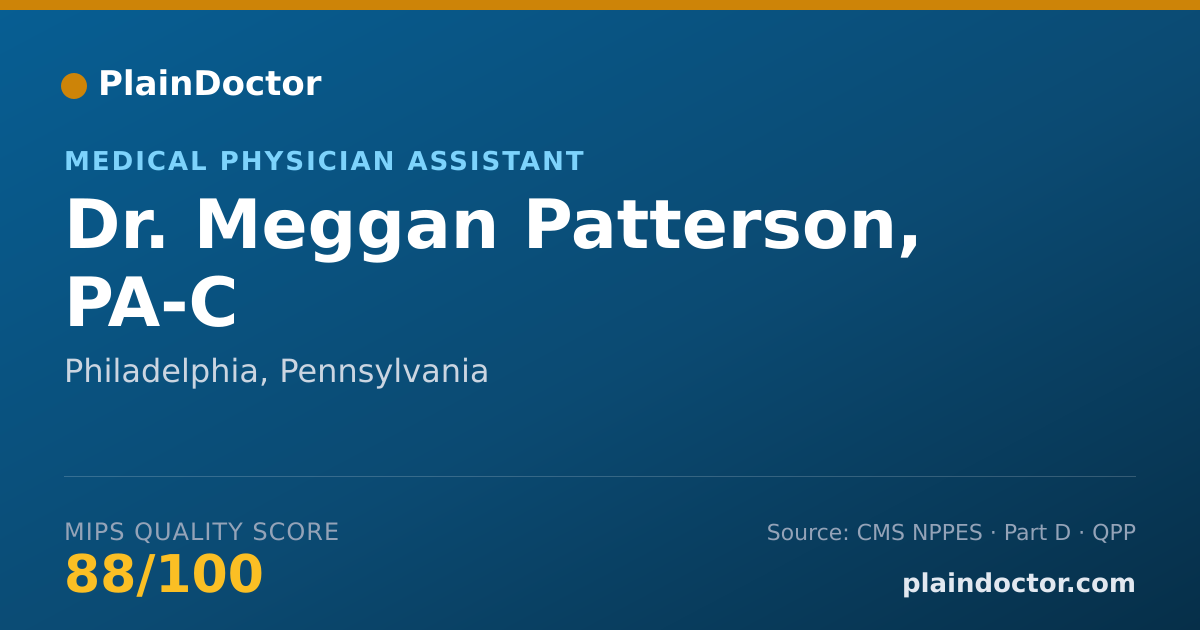 Shareable card for Meggan Patterson, PA-C - Medical Physician Assistant, Philadelphia, PA