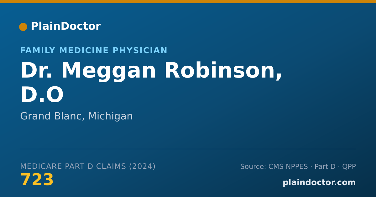 Shareable card for Meggan Robinson, D.O - Family Medicine Physician, Grand Blanc, MI