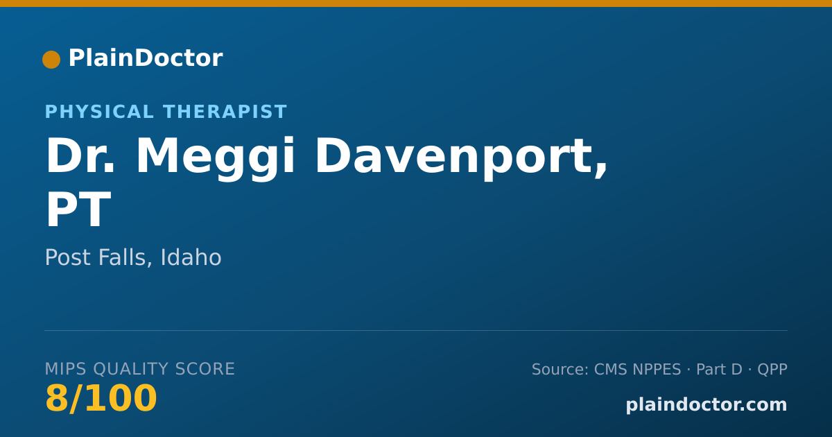 Shareable card for Meggi Davenport, PT - Physical Therapist, Post Falls, ID