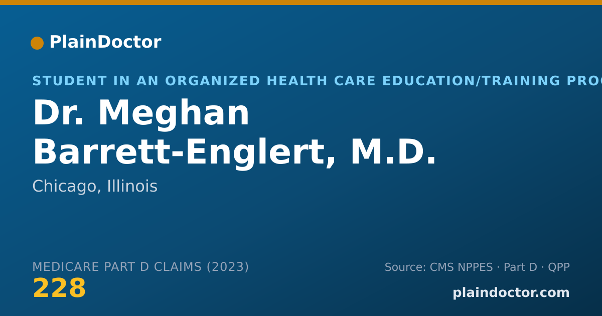 Shareable card for Meghan Barrett-Englert, M.D. - Student in an Organized Health Care Education/Training Program, Chicago, IL