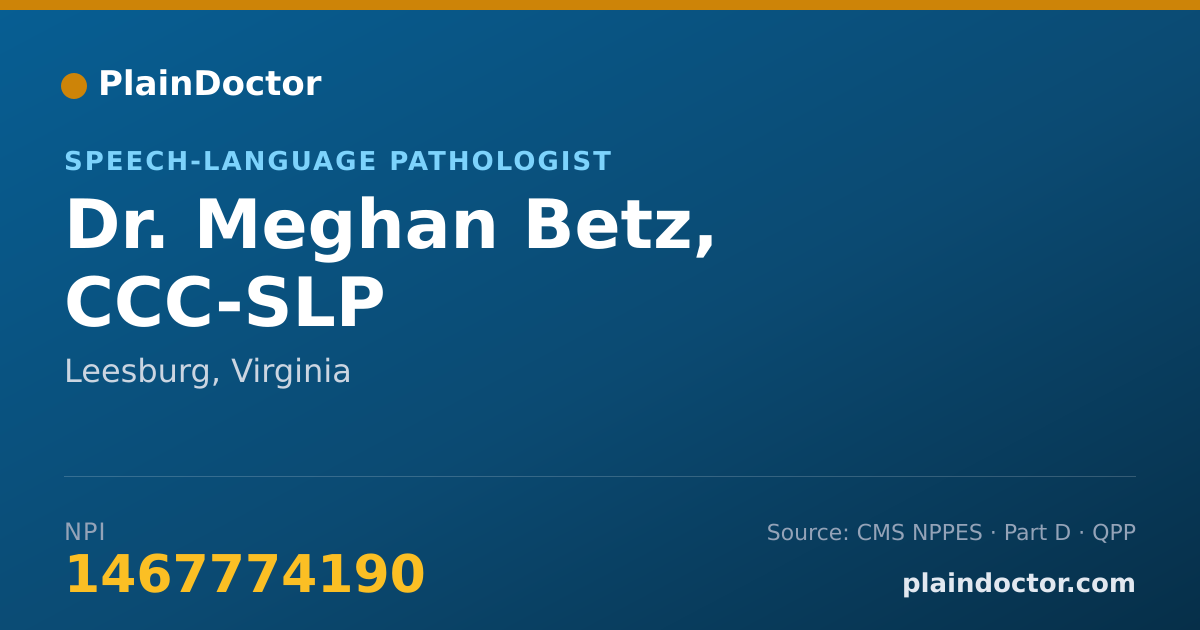 Shareable card for Meghan Betz, CCC-SLP - Speech-Language Pathologist, Leesburg, VA