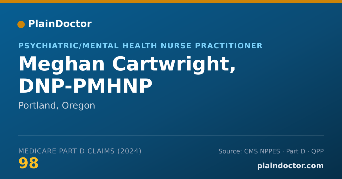 Shareable card for Meghan Cartwright, DNP-PMHNP - Psychiatric/Mental Health Nurse Practitioner, Portland, OR
