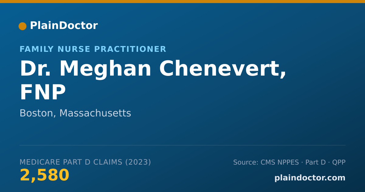 Shareable card for Meghan Chenevert, FNP - Family Nurse Practitioner, Boston, MA