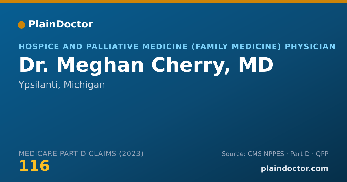 Shareable card for Meghan Cherry, MD - Hospice and Palliative Medicine (Family Medicine) Physician, Ypsilanti, MI