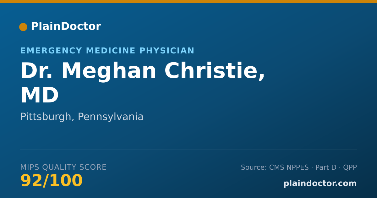 Shareable card for Meghan Christie, MD - Emergency Medicine Physician, Pittsburgh, PA