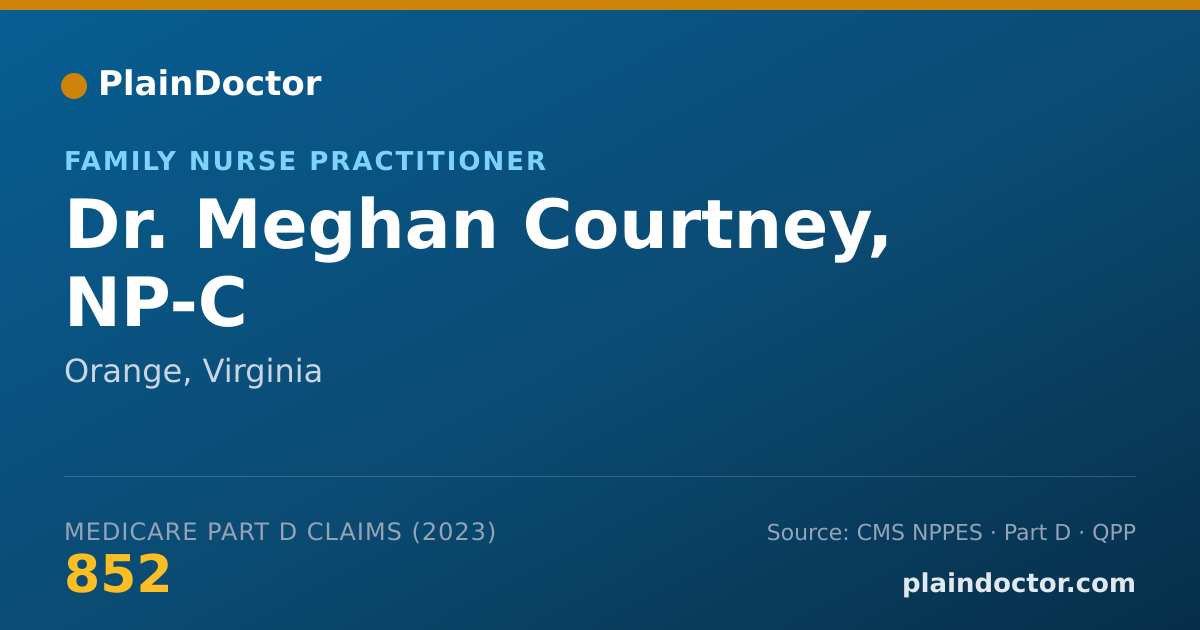 Shareable card for Meghan Courtney, NP-C - Family Nurse Practitioner, Orange, VA