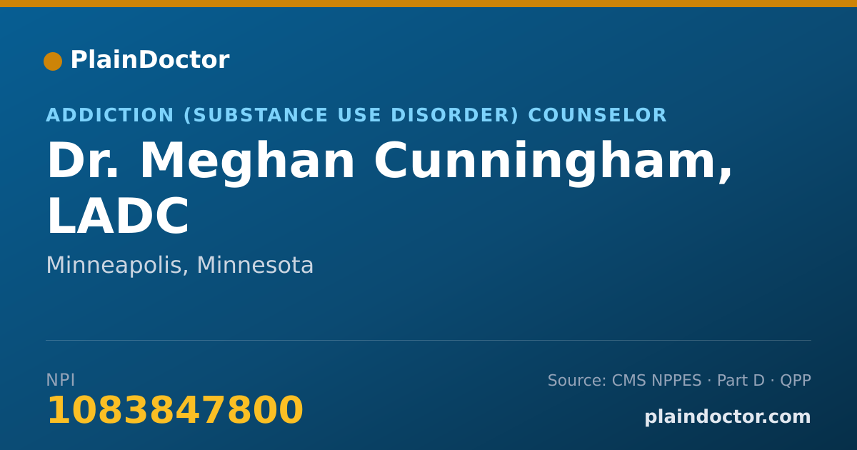 Shareable card for Meghan Cunningham, LADC - Addiction (Substance Use Disorder) Counselor, Minneapolis, MN