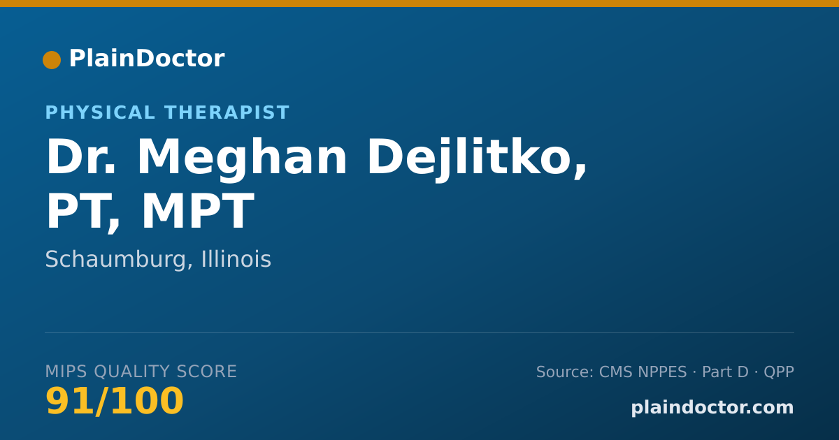 Shareable card for Meghan Dejlitko, PT, MPT - Physical Therapist, Schaumburg, IL