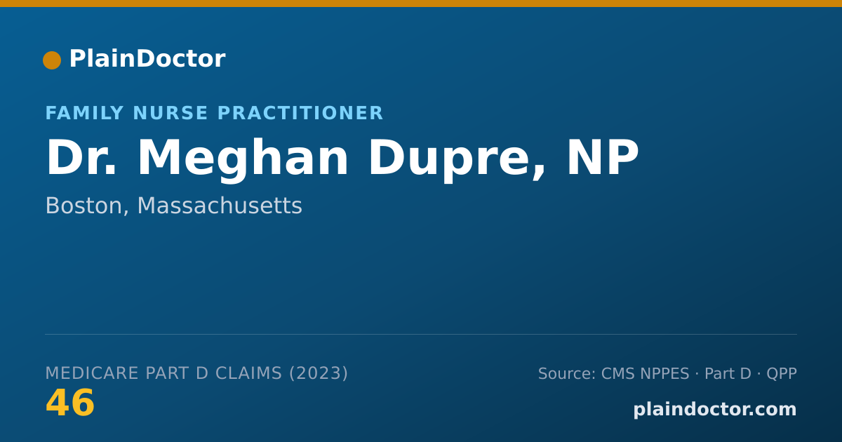 Shareable card for Meghan Dupre, NP - Family Nurse Practitioner, Boston, MA