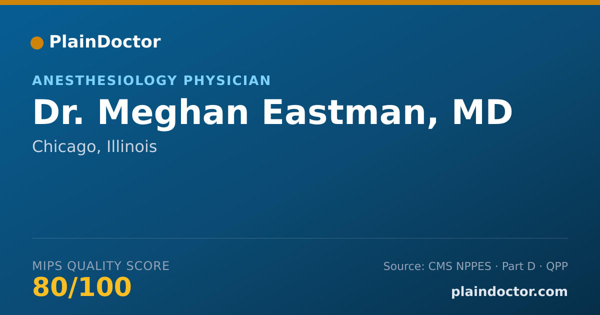 Shareable card for Meghan Eastman, MD - Anesthesiology Physician, Chicago, IL