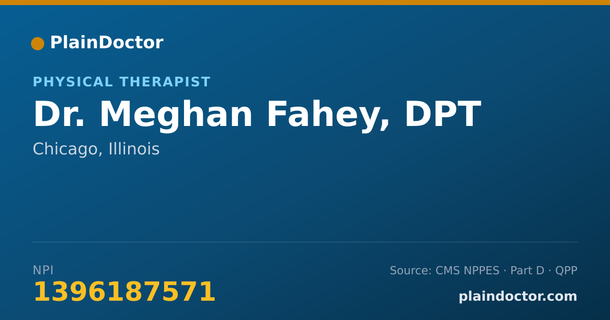 Shareable card for Meghan Fahey, DPT - Physical Therapist, Chicago, IL