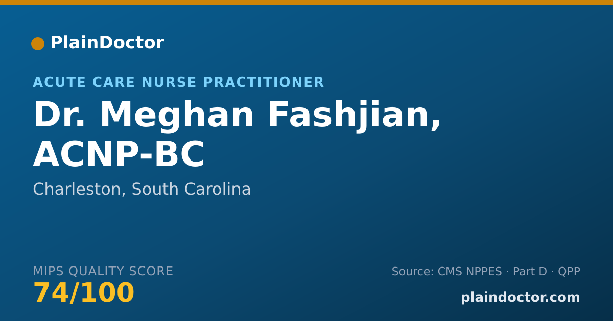 Shareable card for Meghan Fashjian, ACNP-BC - Acute Care Nurse Practitioner, Charleston, SC