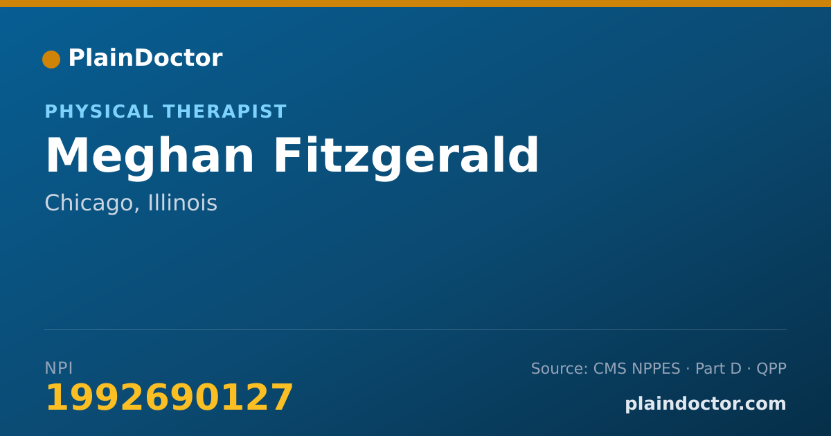 Shareable card for Meghan Fitzgerald - Physical Therapist, Chicago, IL