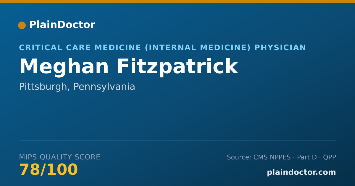 Shareable card for Meghan Fitzpatrick - Critical Care Medicine (Internal Medicine) Physician, Pittsburgh, PA