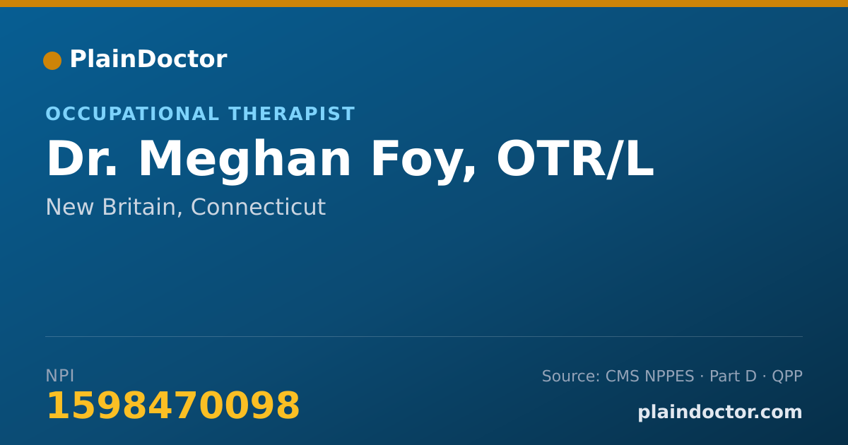 Shareable card for Meghan Foy, OTR/L - Occupational Therapist, New Britain, CT