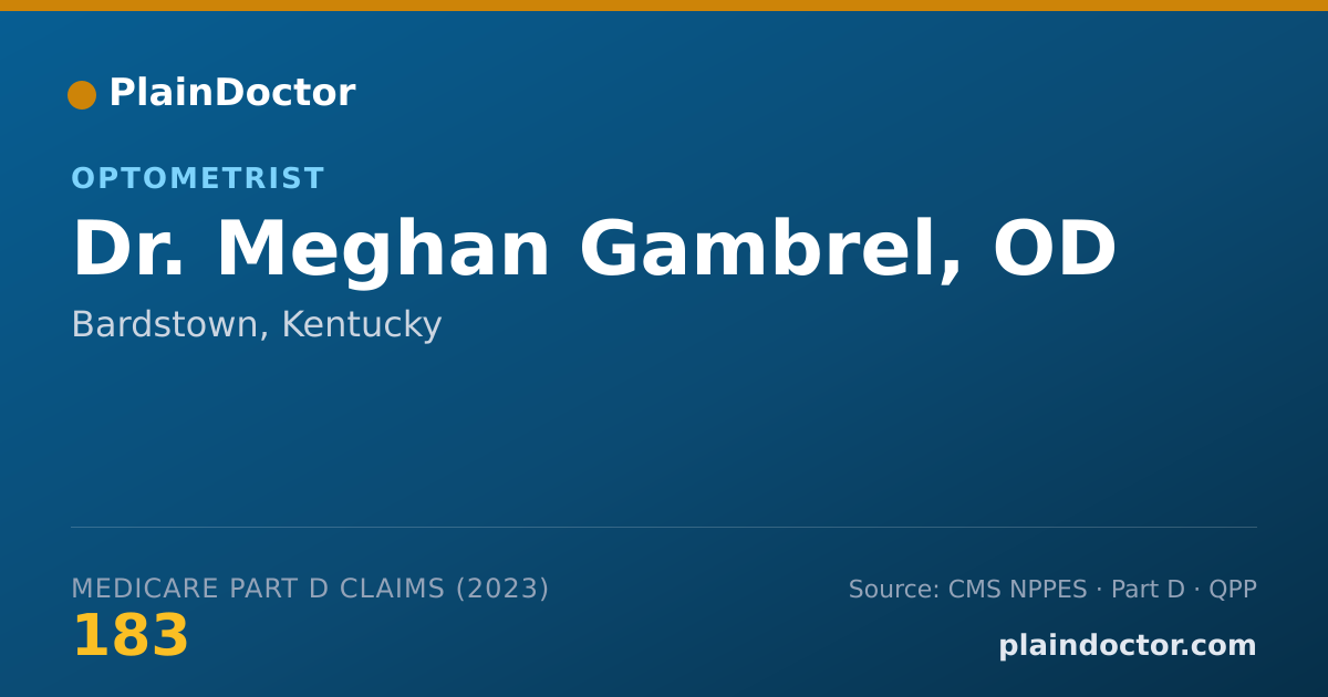 Shareable card for Meghan Gambrel, OD - Optometrist, Bardstown, KY