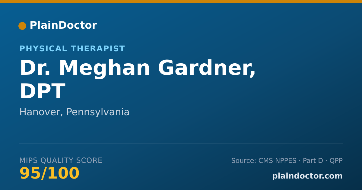 Shareable card for Meghan Gardner, DPT - Physical Therapist, Hanover, PA