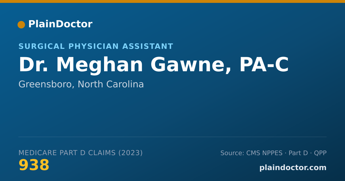 Shareable card for Meghan Gawne, PA-C - Surgical Physician Assistant, Greensboro, NC