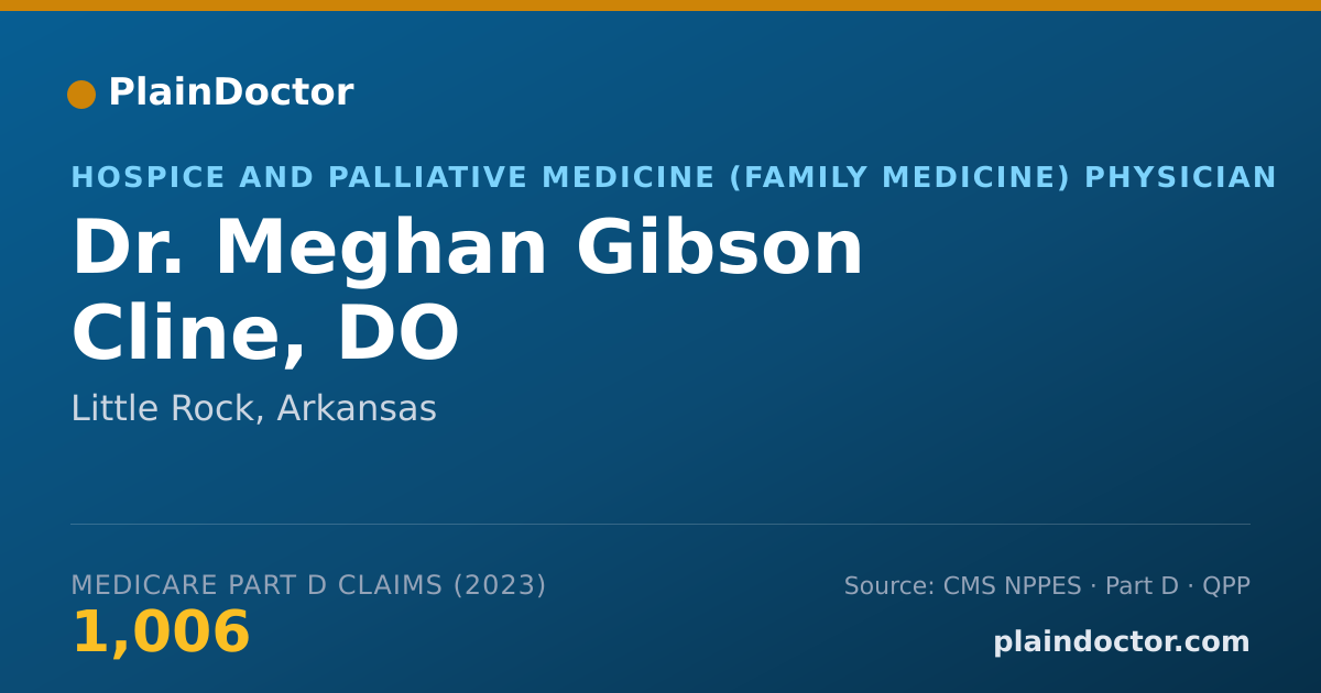 Shareable card for Meghan Gibson Cline, DO - Hospice and Palliative Medicine (Family Medicine) Physician, Little Rock, AR
