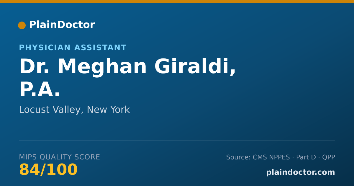 Shareable card for Meghan Giraldi, P.A. - Physician Assistant, Locust Valley, NY