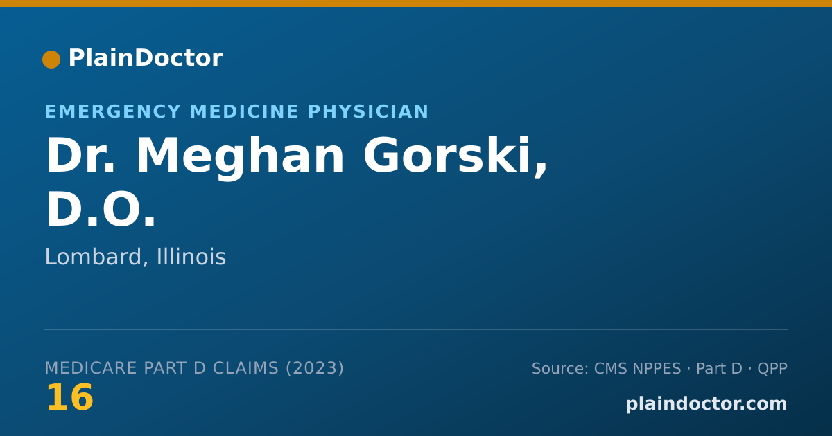 Shareable card for Meghan Gorski, D.O. - Emergency Medicine Physician, Lombard, IL