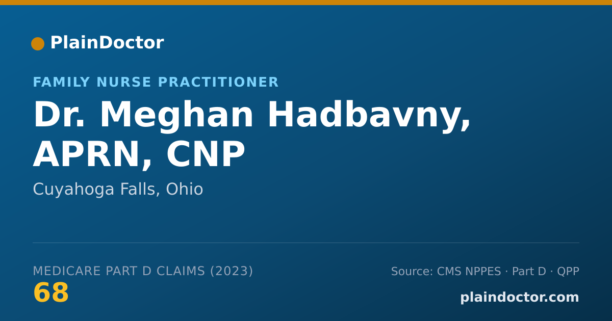 Shareable card for Meghan Hadbavny, APRN, CNP - Family Nurse Practitioner, Cuyahoga Falls, OH