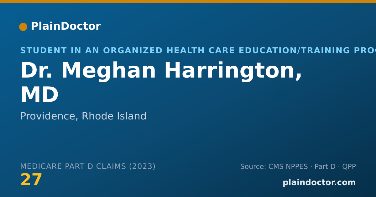 Shareable card for Meghan Harrington, MD - Student in an Organized Health Care Education/Training Program, Providence, RI