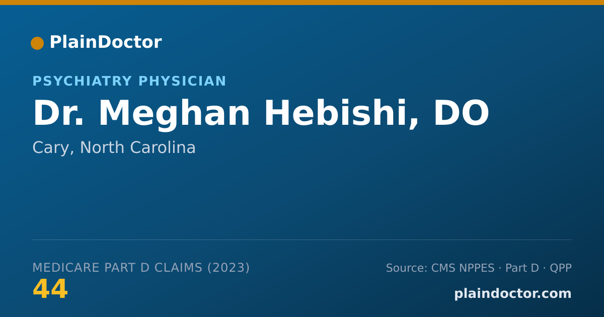 Shareable card for Meghan Hebishi, DO - Psychiatry Physician, Cary, NC