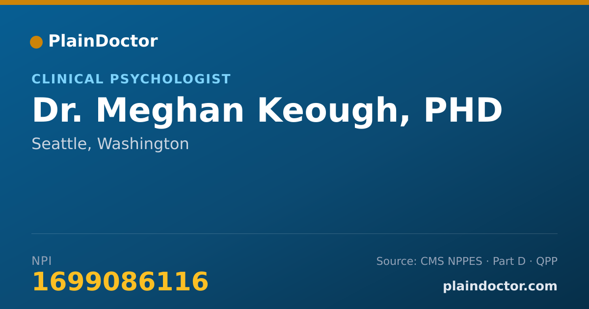 Shareable card for Meghan Keough, PHD - Clinical Psychologist, Seattle, WA