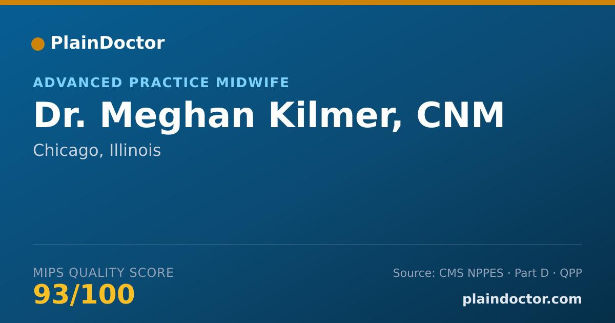 Shareable card for Meghan Kilmer, CNM - Advanced Practice Midwife, Chicago, IL