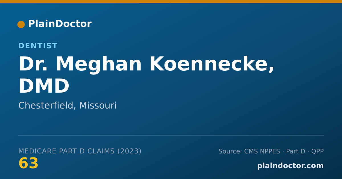 Shareable card for Meghan Koennecke, DMD - Dentist, Chesterfield, MO