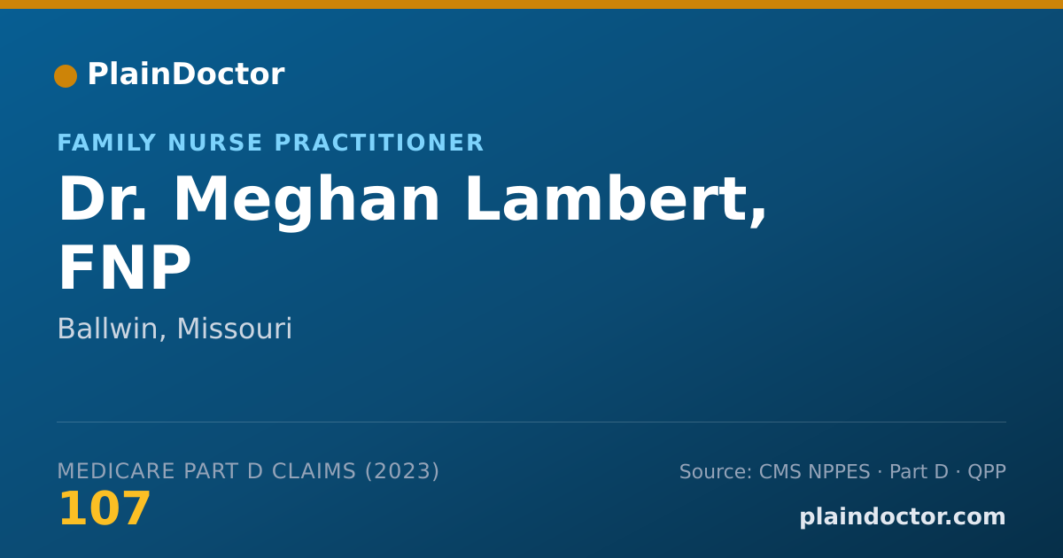 Shareable card for Meghan Lambert, FNP - Family Nurse Practitioner, Ballwin, MO