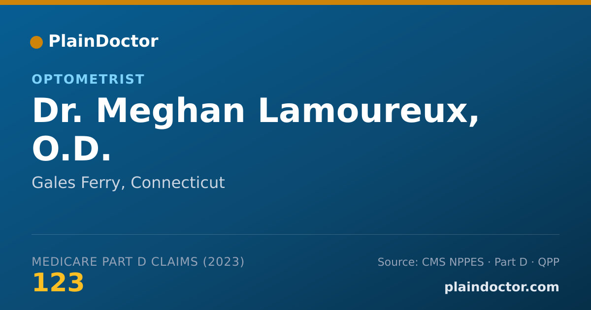 Shareable card for Meghan Lamoureux, O.D. - Optometrist, Gales Ferry, CT
