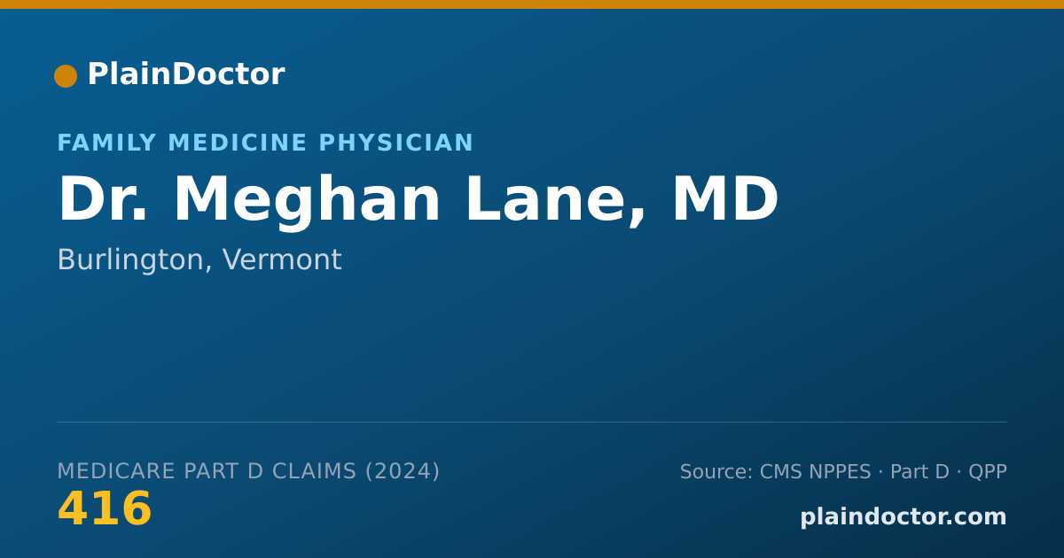 Shareable card for Meghan Lane, MD - Family Medicine Physician, Burlington, VT