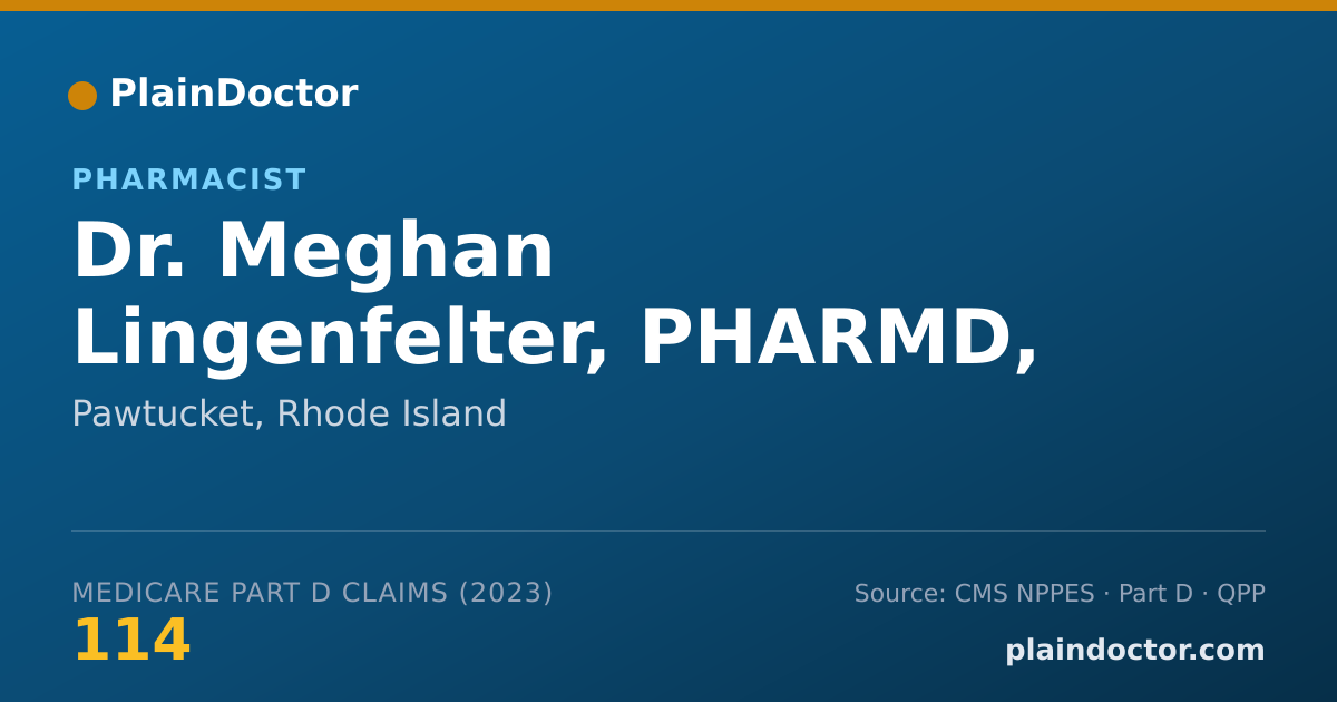 Shareable card for Meghan Lingenfelter, PHARMD, RPH - Pharmacist, Pawtucket, RI