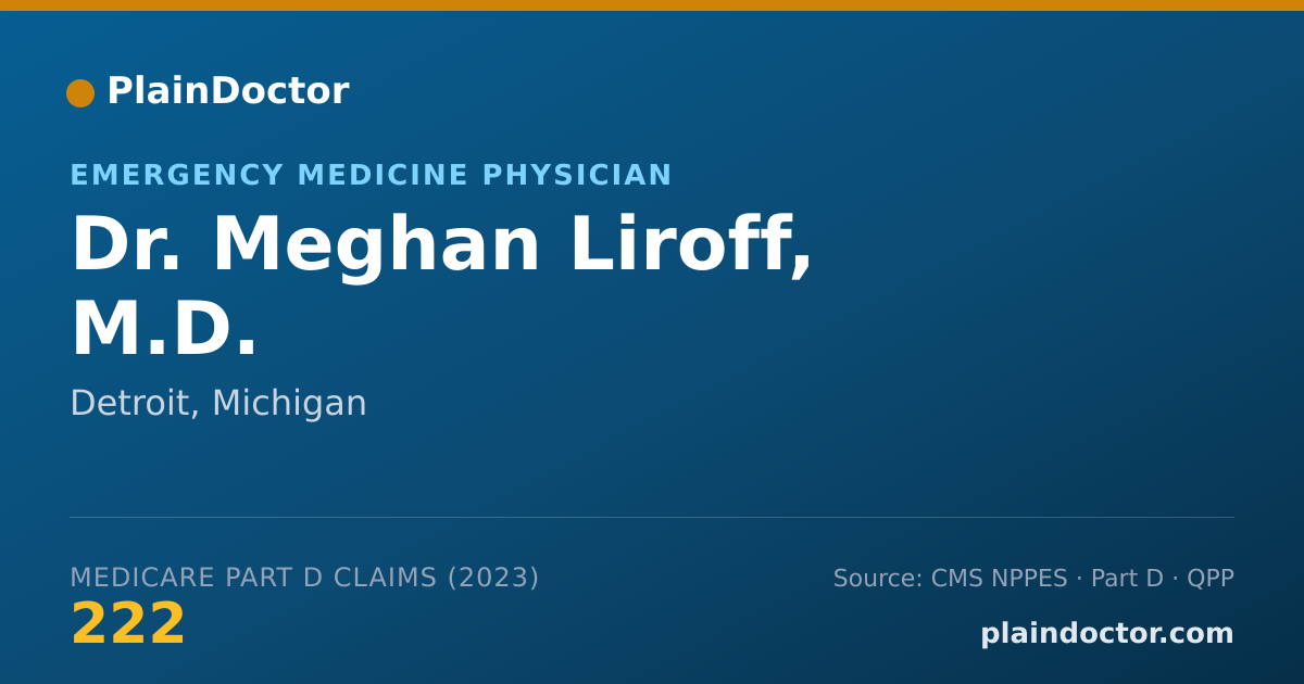 Shareable card for Meghan Liroff, M.D. - Emergency Medicine Physician, Detroit, MI