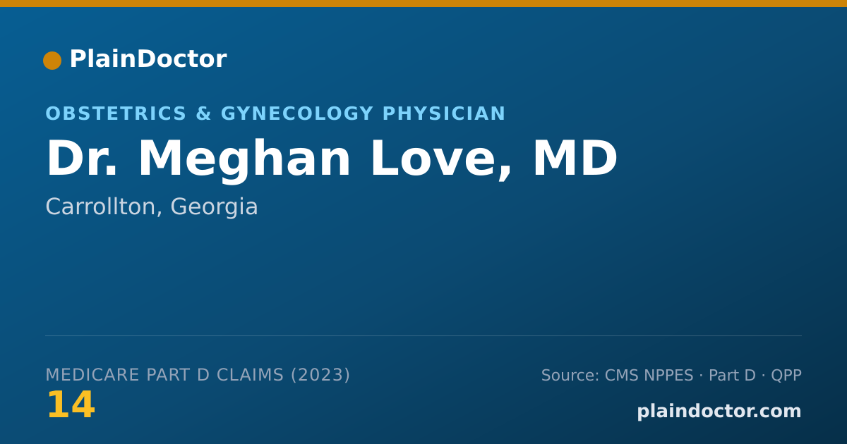 Shareable card for Meghan Love, MD - Obstetrics & Gynecology Physician, Carrollton, GA