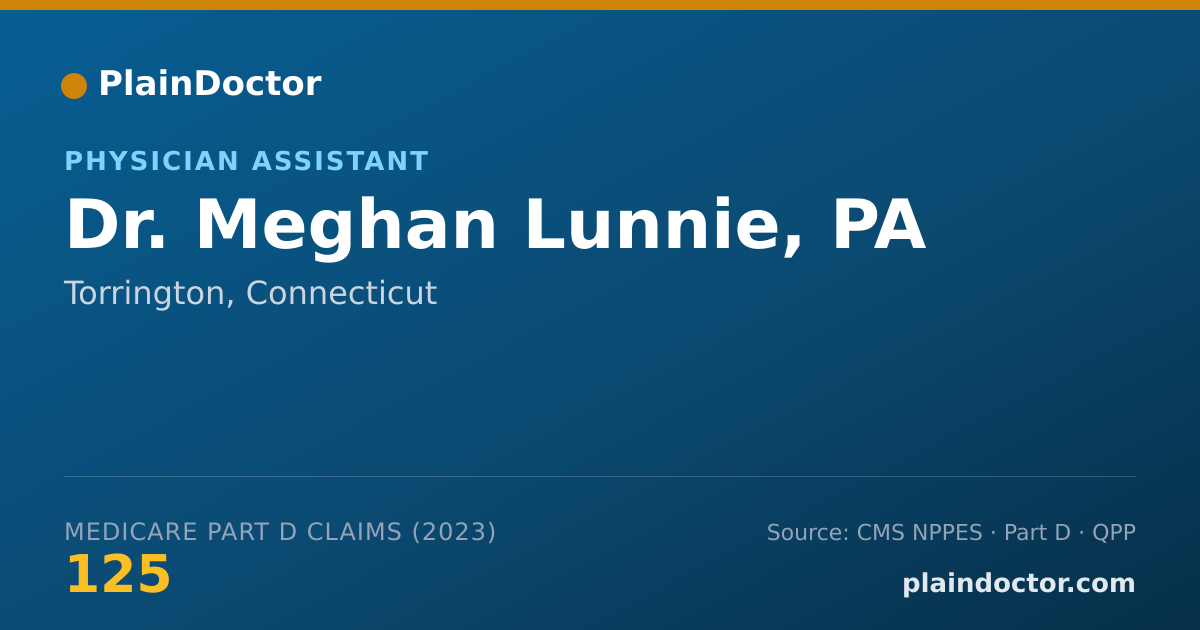 Shareable card for Meghan Lunnie, PA - Physician Assistant, Torrington, CT