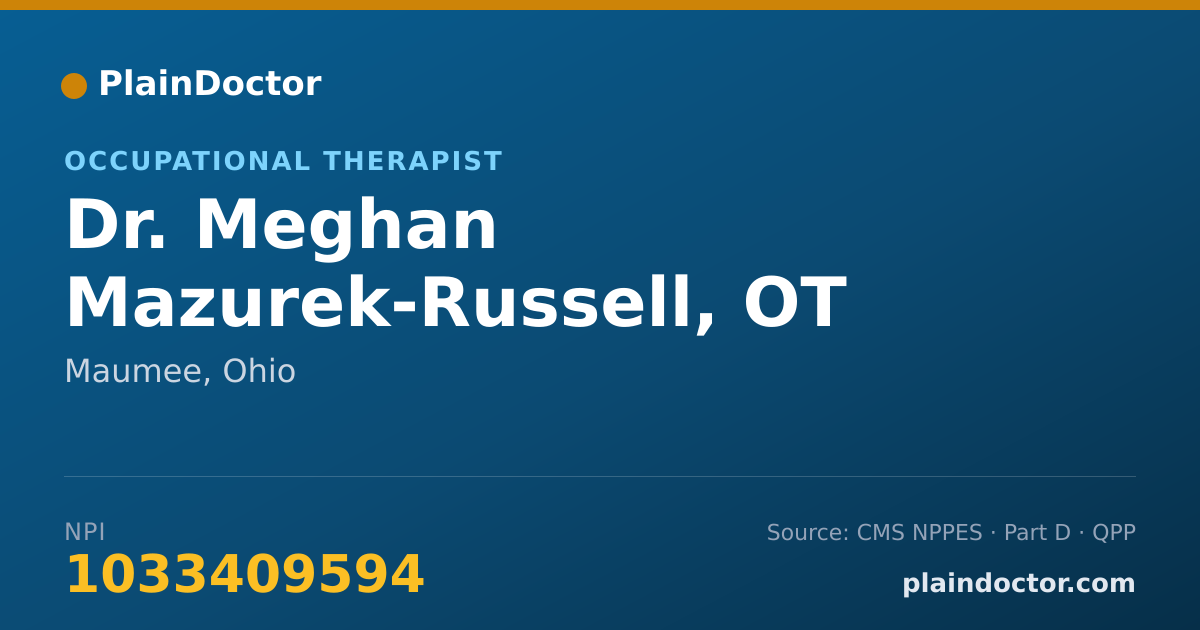 Shareable card for Meghan Mazurek-Russell, OT - Occupational Therapist, Maumee, OH