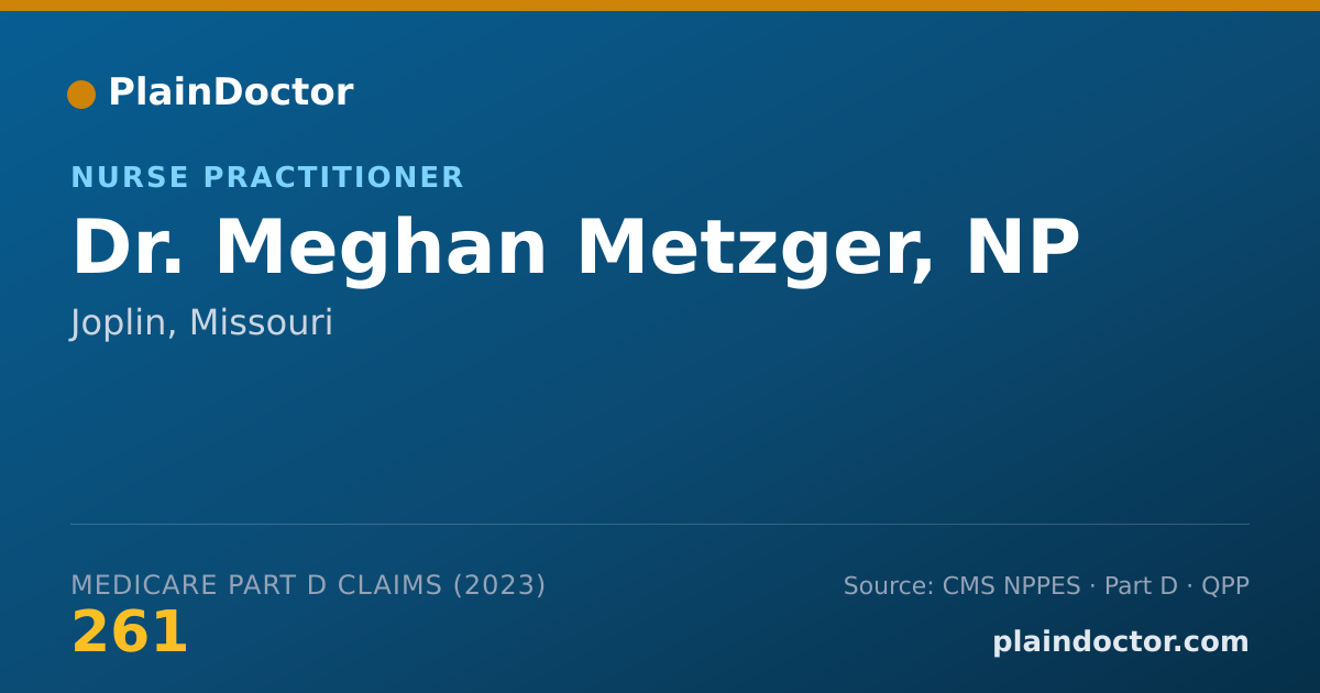 Shareable card for Meghan Metzger, NP - Nurse Practitioner, Joplin, MO