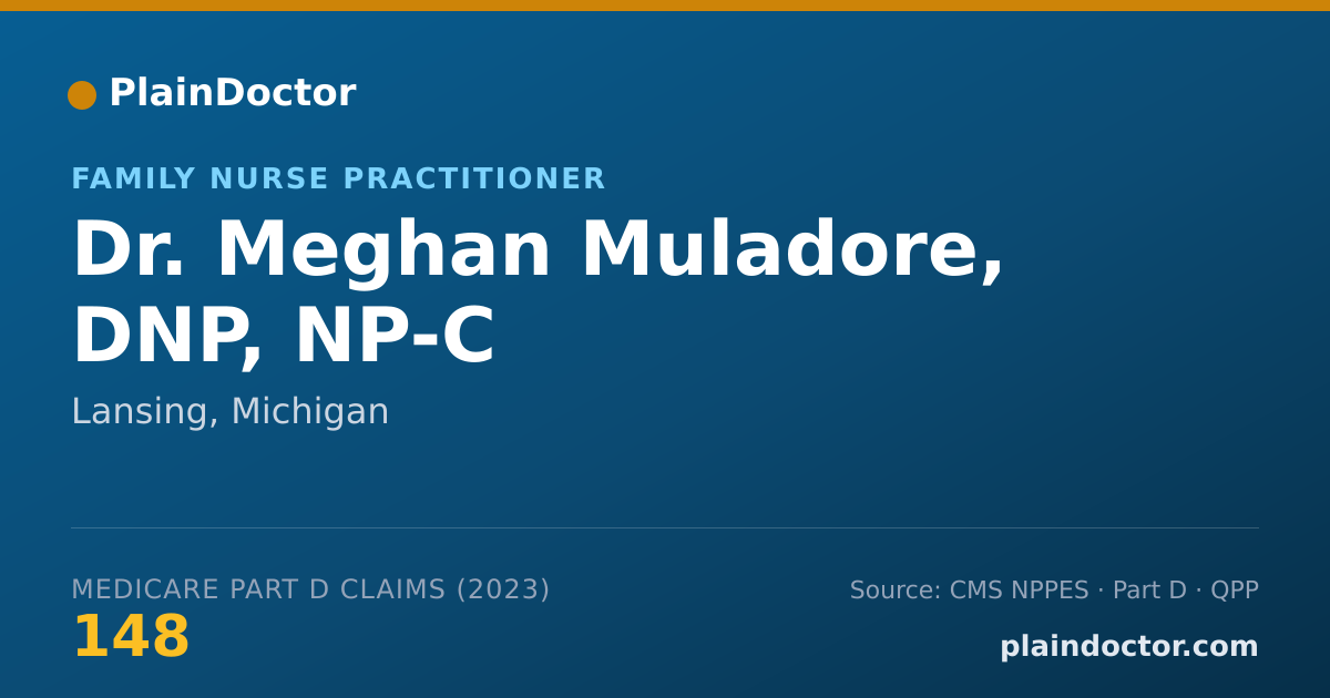 Shareable card for Meghan Muladore, DNP, NP-C - Family Nurse Practitioner, Lansing, MI