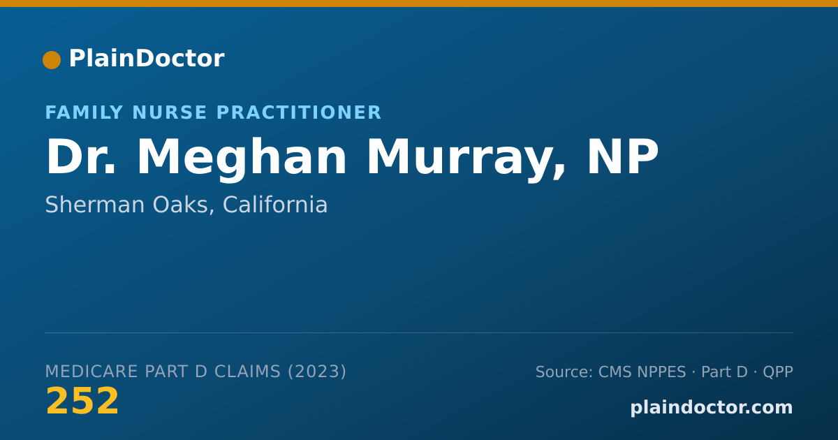 Shareable card for Meghan Murray, NP - Family Nurse Practitioner, Sherman Oaks, CA